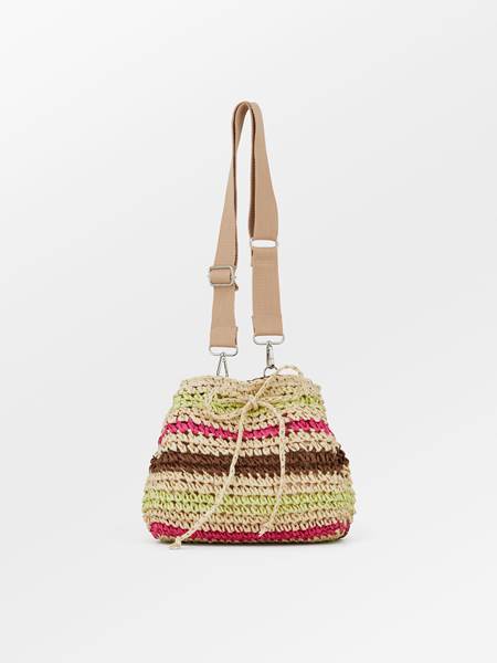 Sac/bourse paille colorée