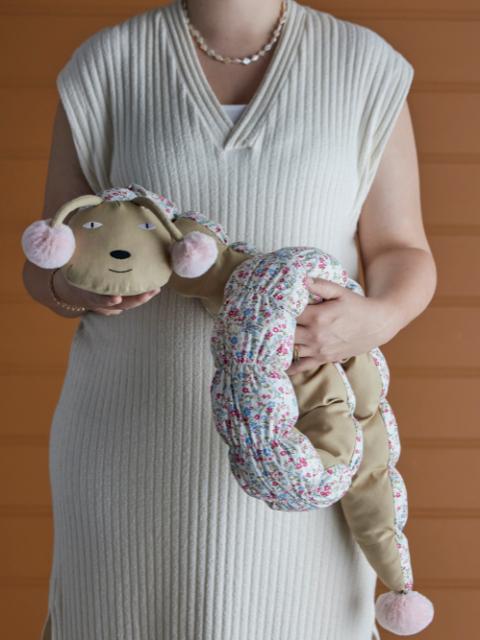 Peluche chenille coton/lin