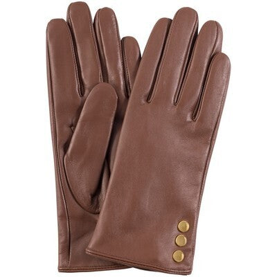 Gants en cuir couleur cognac
