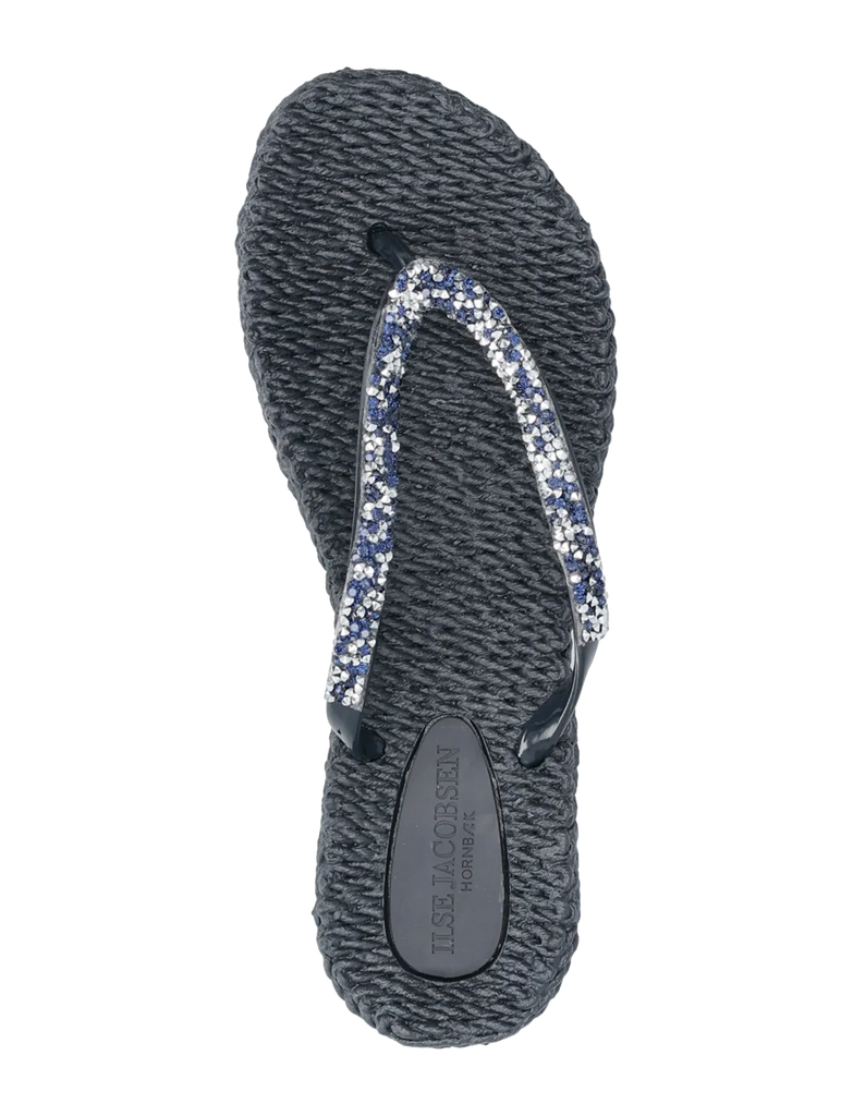Tongs bleues foncé (pailletées)