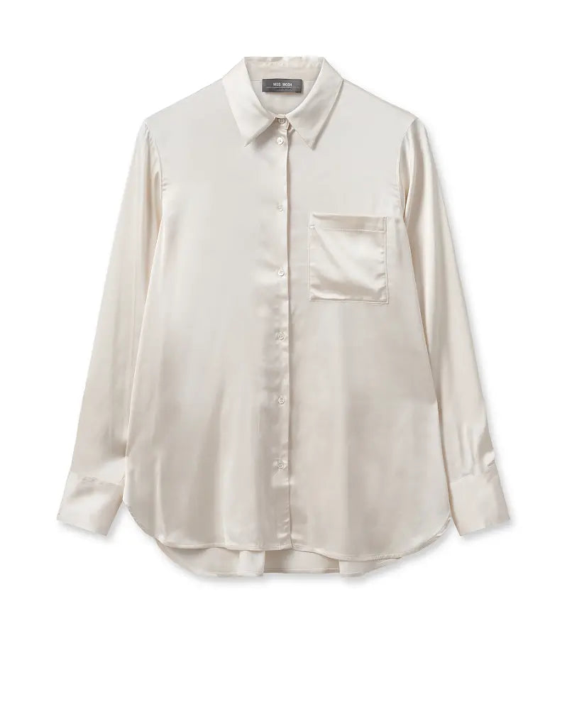 Chemise NOIRE, viscose satinée