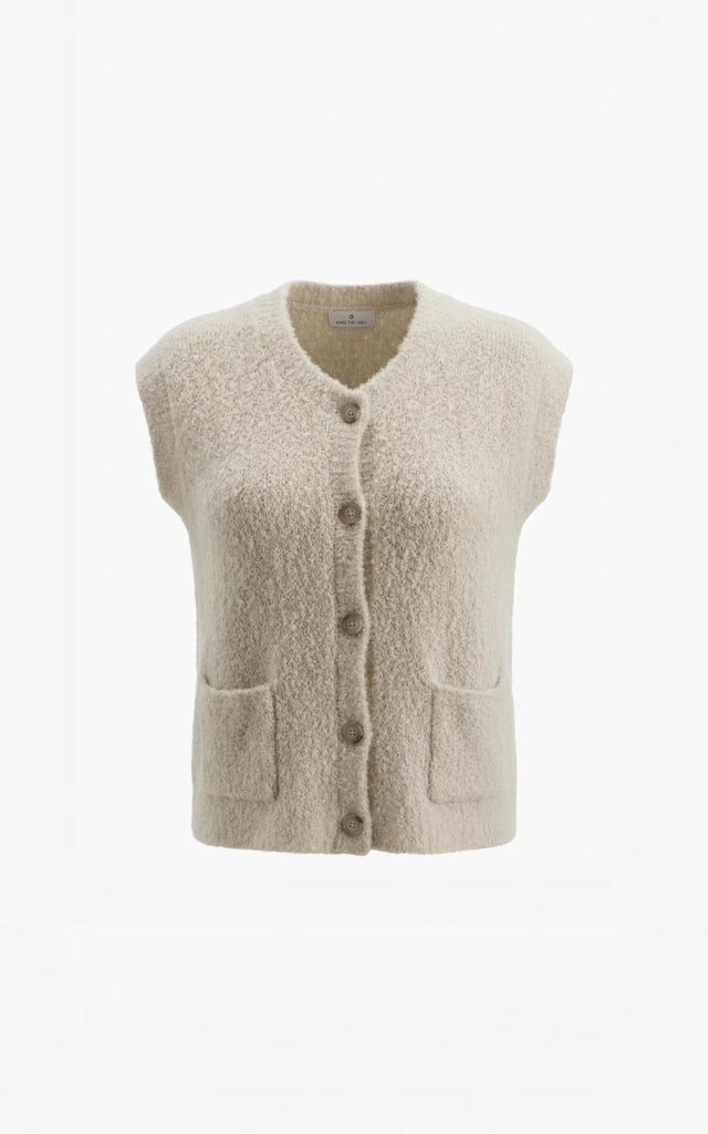 Gilet crème sans manche