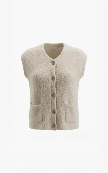 Gilet crème sans manche