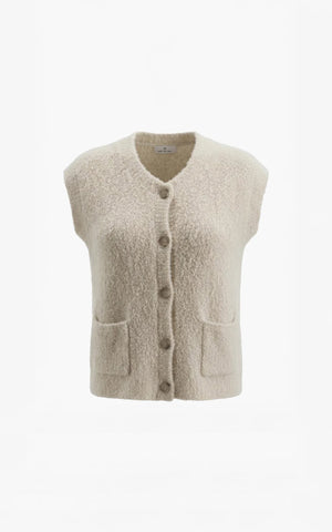 Gilet crème sans manche