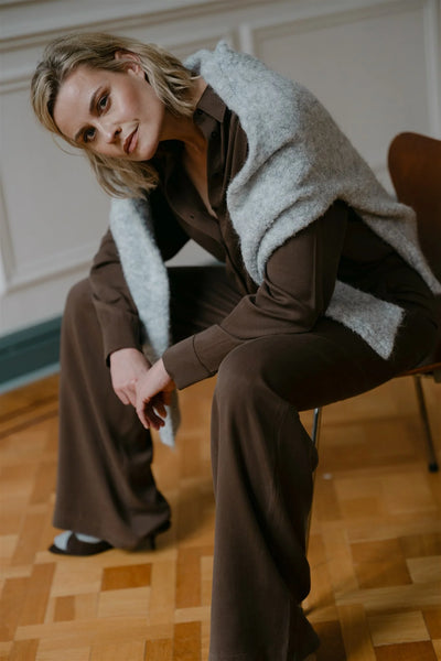 Pantalon brun fluide