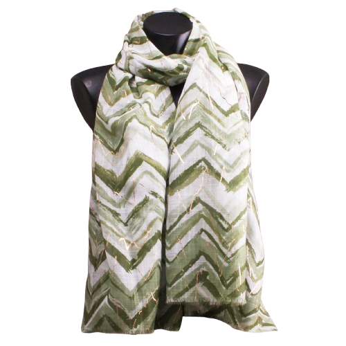 Foulard motifs zigzag (2 teintes dispo)