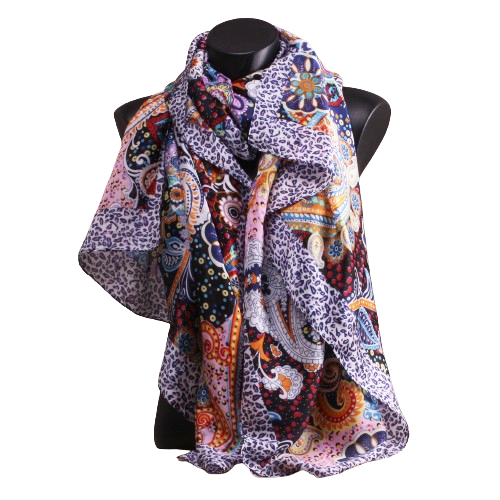 Foulard soie-viscose (3 teintes)