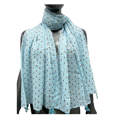 Foulard bleu turquoise