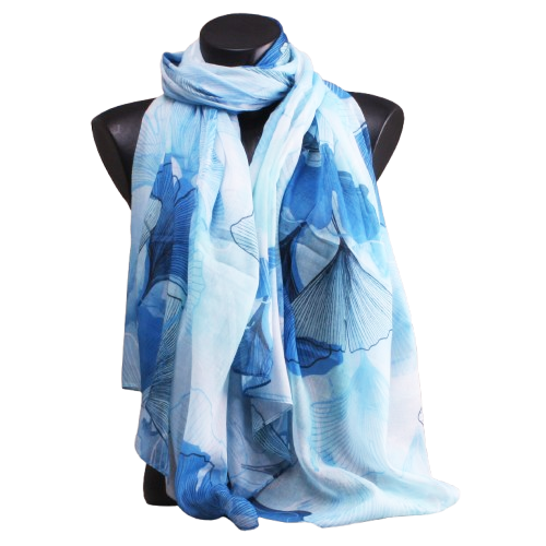Foulard bleu en viscose