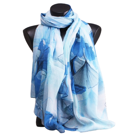 Foulard bleu en viscose