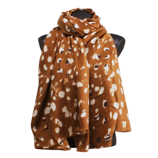 Foulard camel moucheté
