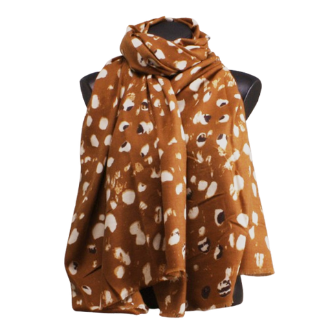 Foulard camel moucheté