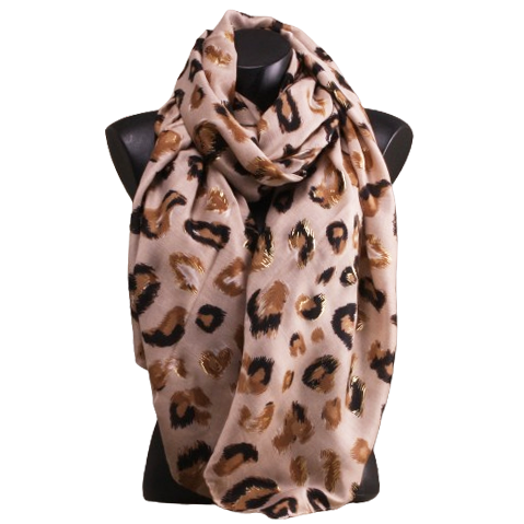Foulard printanier léopardé