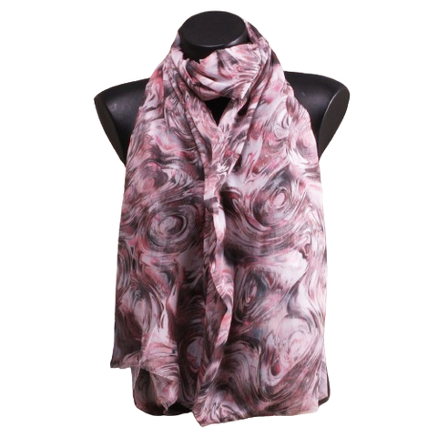 Foulard rose-gris