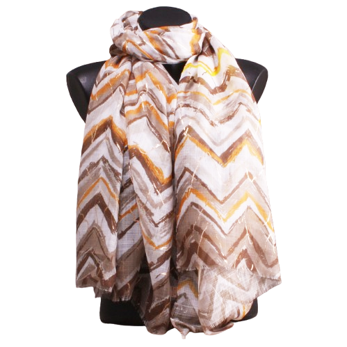 Foulard motifs zigzag (2 teintes dispo)