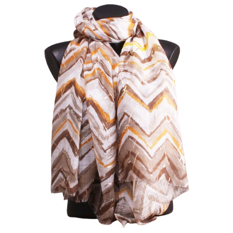 Foulard motifs zigzag (2 teintes dispo)