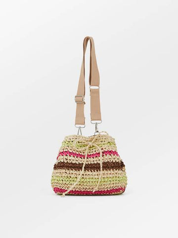 Sac/bourse paille colorée