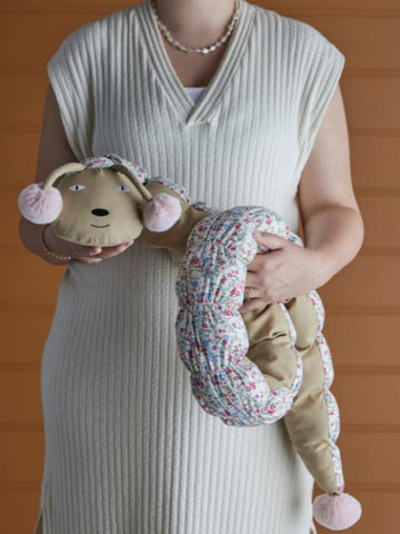Peluche chenille coton/lin