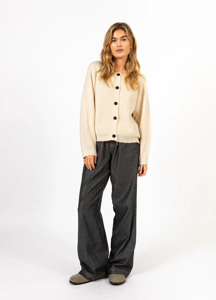 Cardigan pull crème