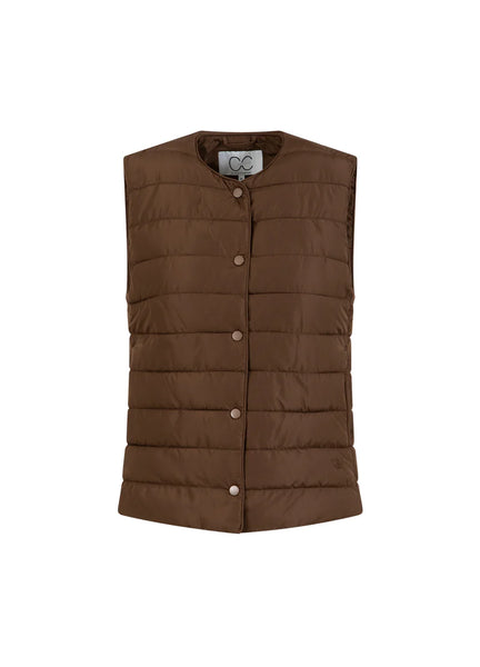 Gilet doudoune brun