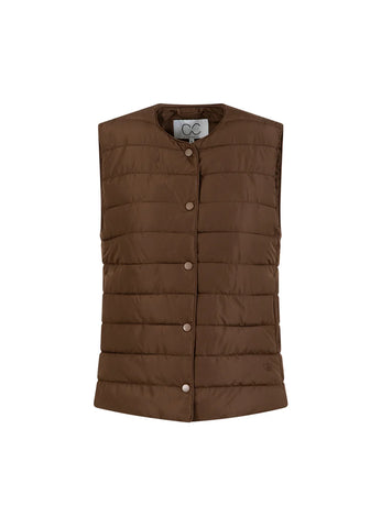 Gilet doudoune brun