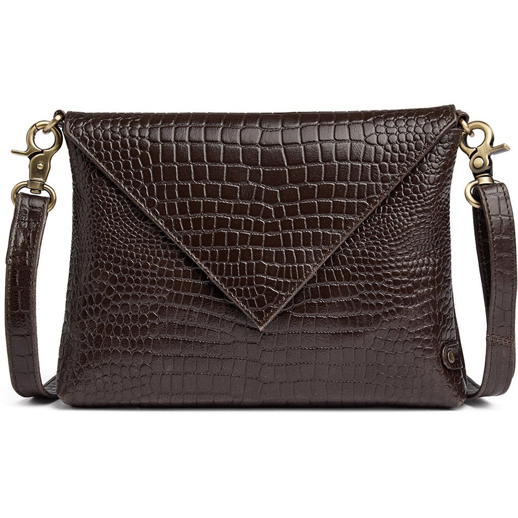 Pochette cuir croco
