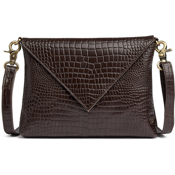 Pochette cuir croco
