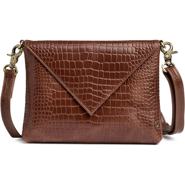 Pochette cuir croco