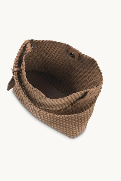 Shopper brun tressé