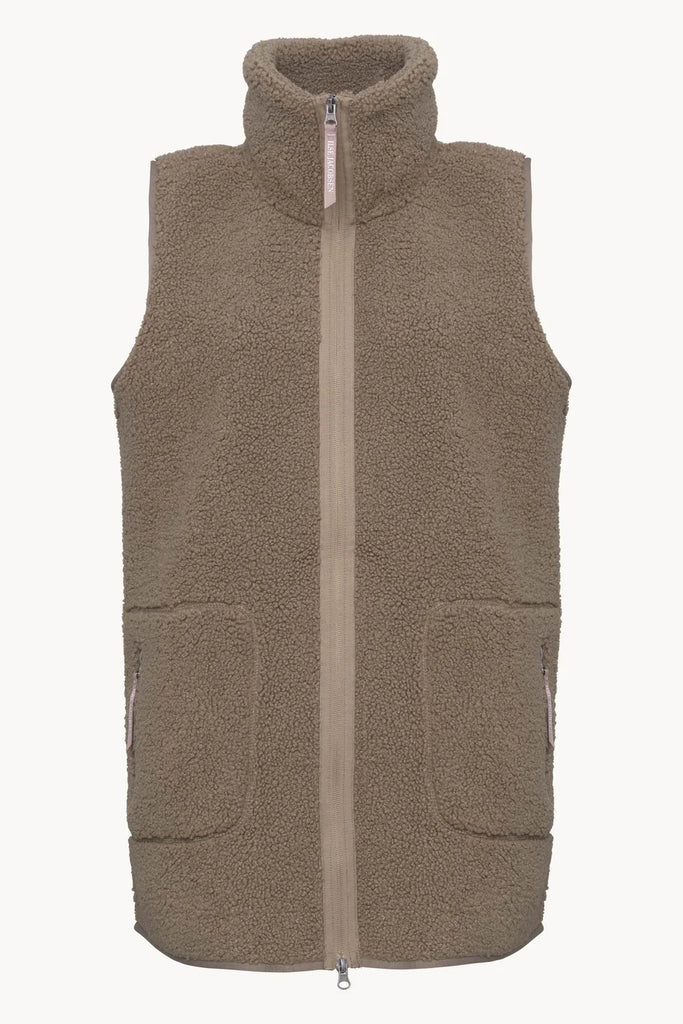 Gilet polaire taupe