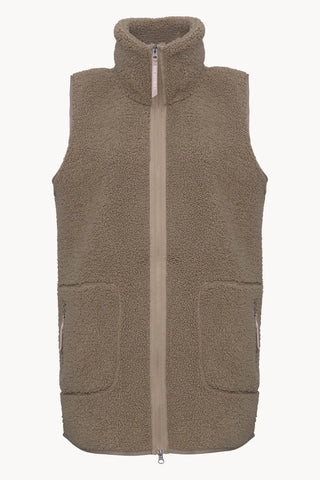 Gilet polaire taupe