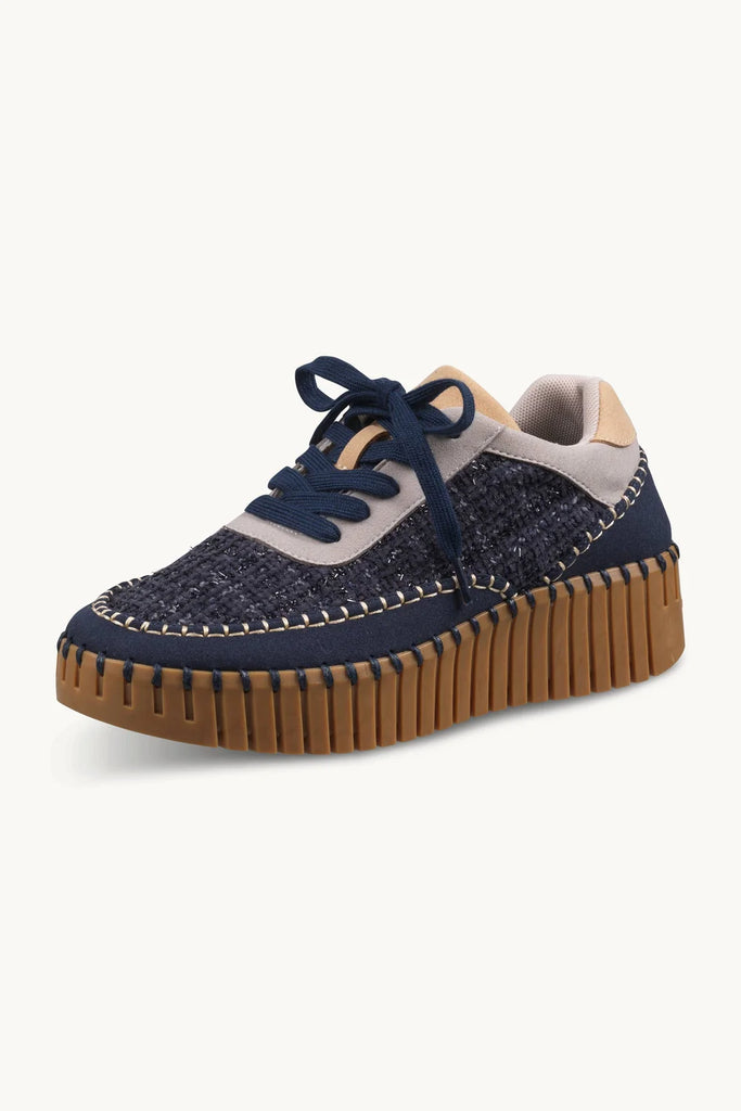 Sneaker bleu indigo/mocca