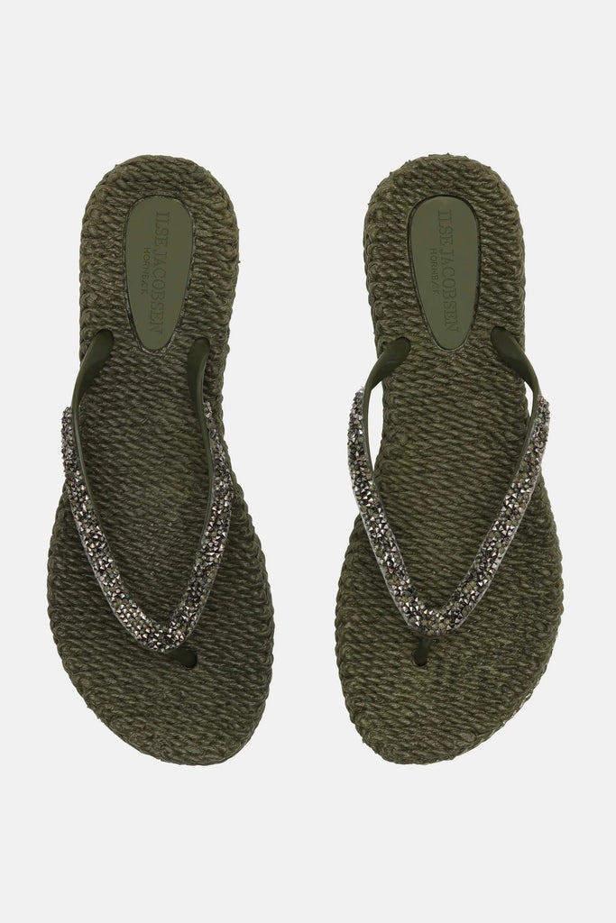 Tongs pailletées army