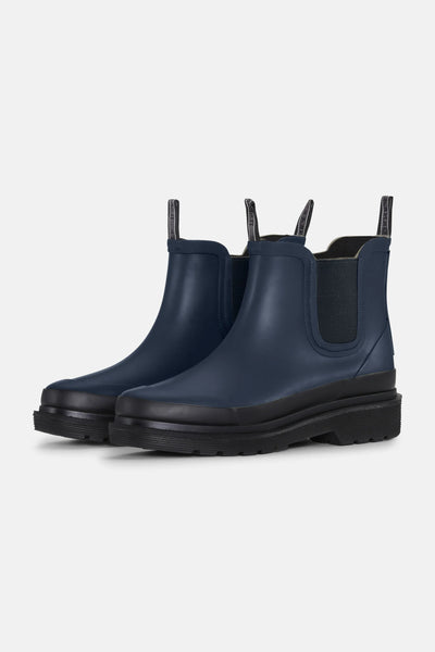 Boots en caoutchouc en indigo foncé