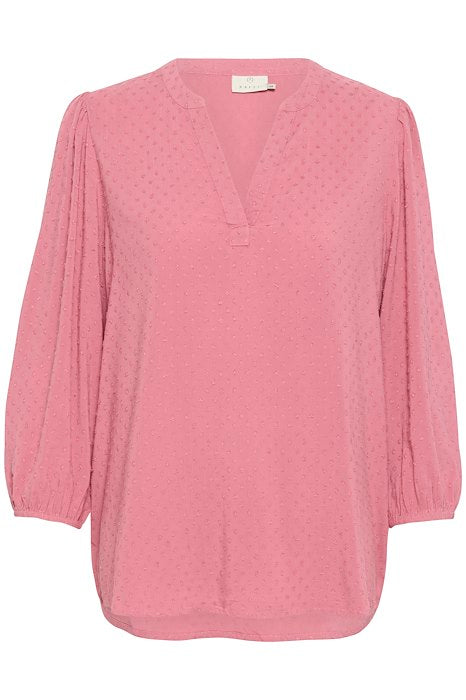 Blouse en viscose, manches 3/4