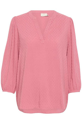 Blouse en viscose, manches 3/4