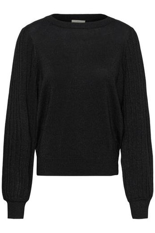 Pull, col rond, black coffee, pailleté