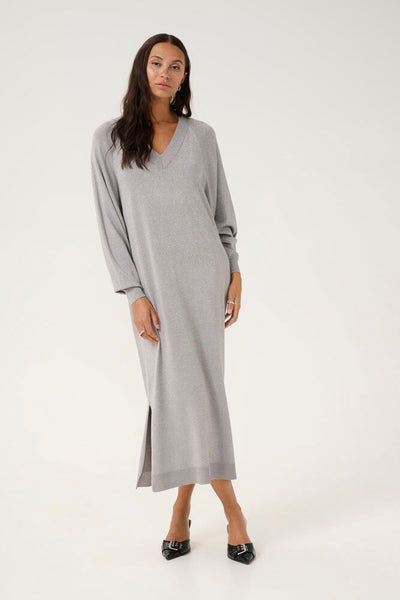 Robe gris clair pailleté
