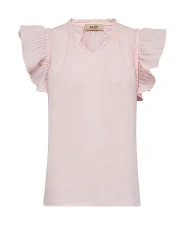Blouse estivale rose pâle en lin