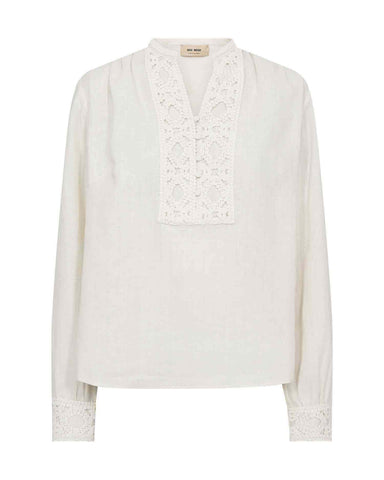 Blouse lin/coton écru