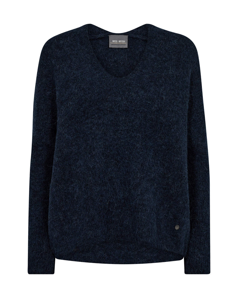 Pull Thora bleu col V