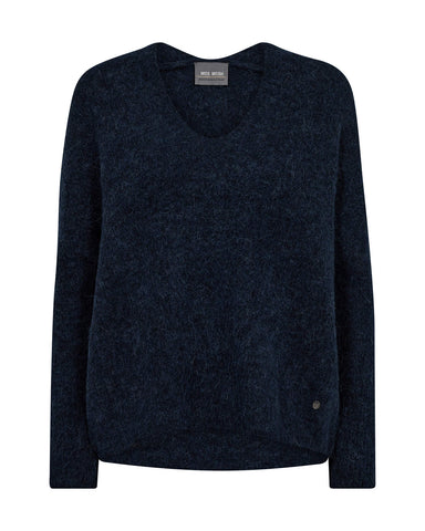 Pull Thora bleu col V