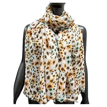 Foulard fleuri en viscose