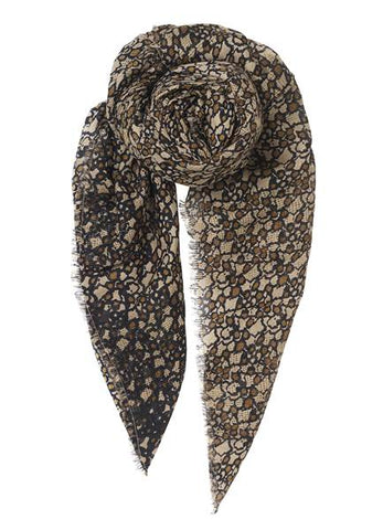 Foulard Masego beige/noir