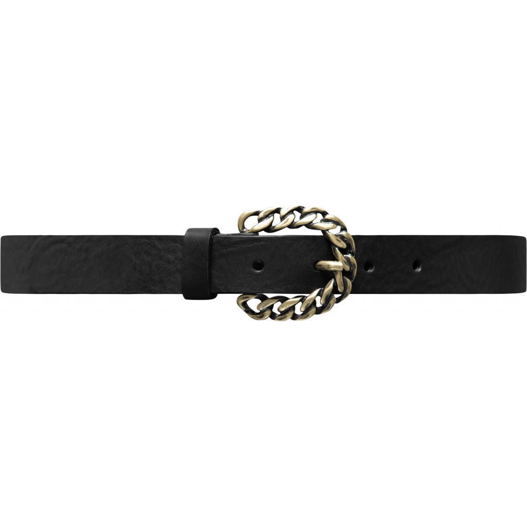 Ceinture noire en cuir