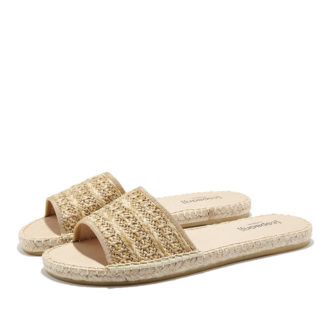 Sandales-savattes "raphia"