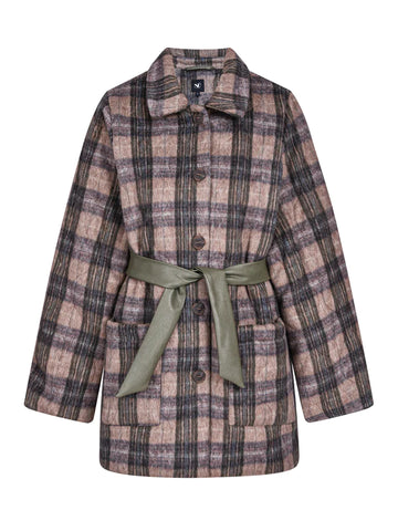 Manteau 3/4 à carreaux