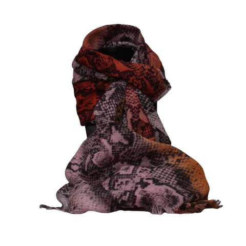 Foulard coloré imprimé serpent